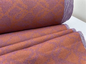 Møbeluld - mosaik mønster i cognac / lys violet